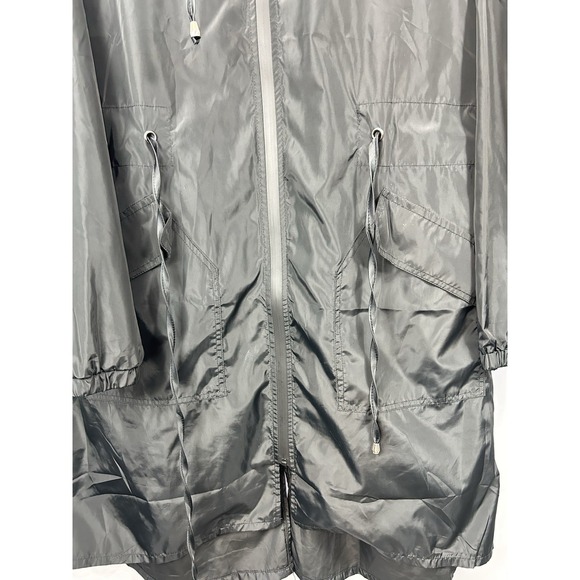 ELESOL Black Longline Windbreaker Jacket XL Gorpcore Minimalist Utility Parka - Picture 3 of 12